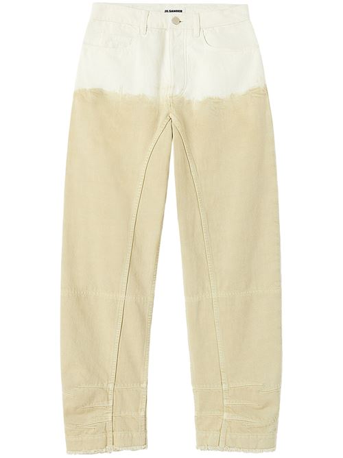 Beige/ecru cotton pants JIL SANDER | J01KA0161J46463265